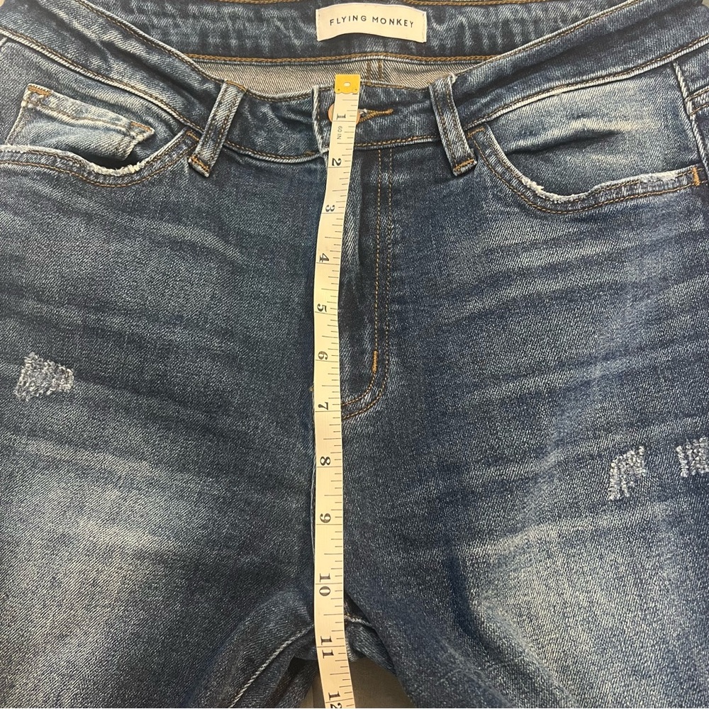Flying Monkey Cuffed Stretch Boyfriend Jean Dark Wash size 28 - Picture 9 of 12